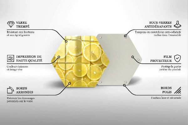 Tocător sticlă Fructe de lamaie