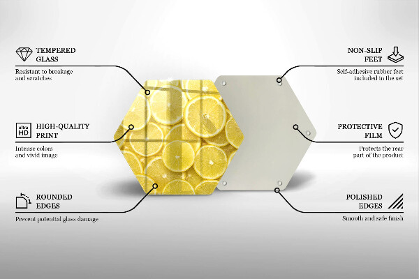 Tocător sticlă Fructe de lamaie