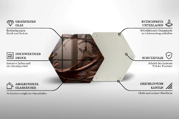 Tocător sticlă Ciocolata lichida