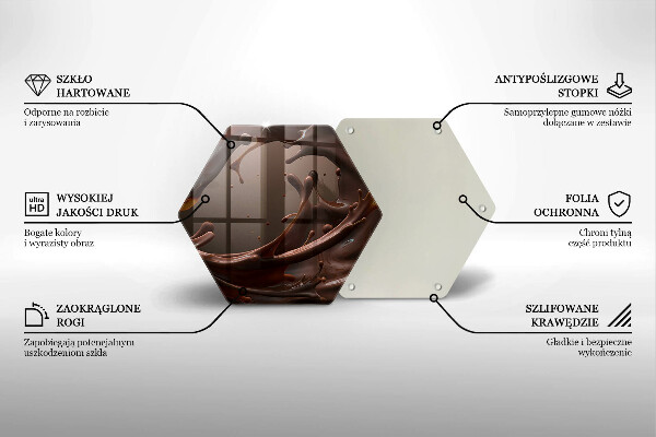 Tocător sticlă Ciocolata lichida