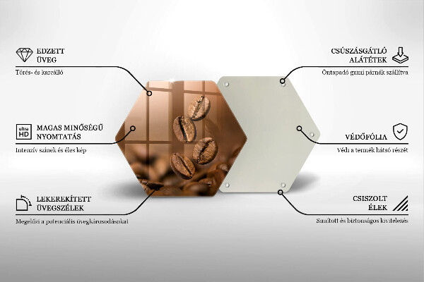 Tocător sticlă Boabe de cafea