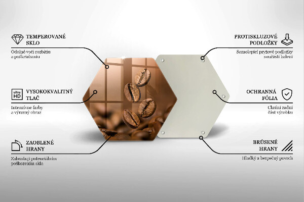 Tocător sticlă Boabe de cafea