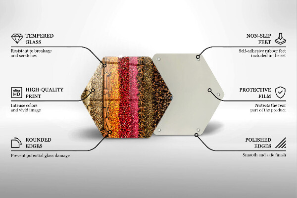 Tocător sticlă Condimente colorate