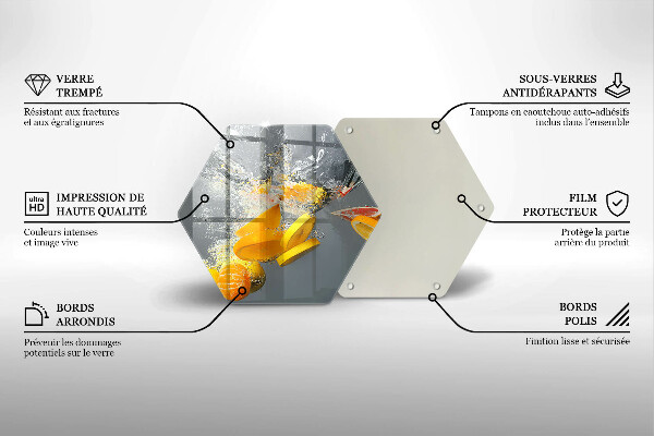 Tocător sticlă Lămâi în apă
