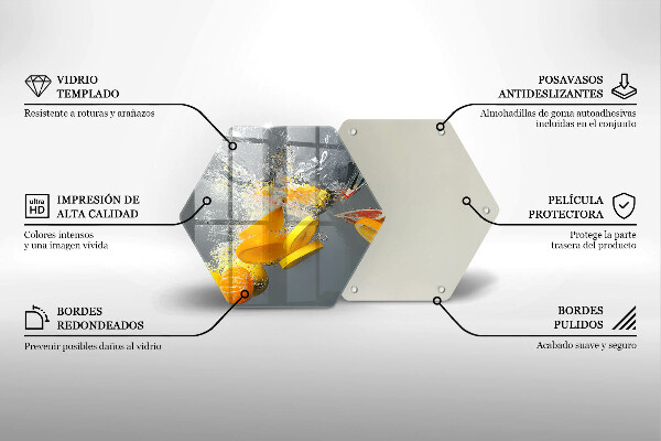 Tocător sticlă Lămâi în apă