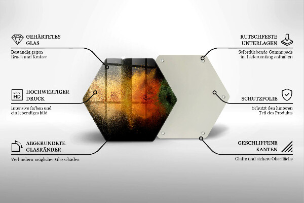 Tocător sticlă Condimente colorate