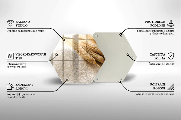 Tocător sticlă Făină și spice