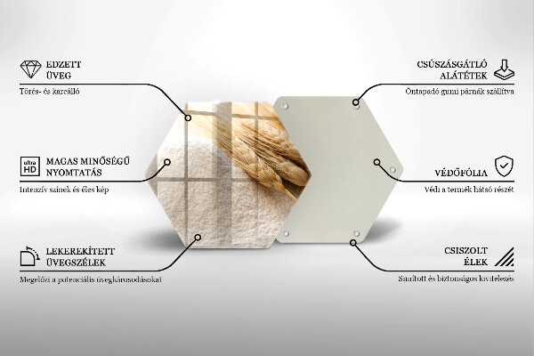 Tocător sticlă Făină și spice