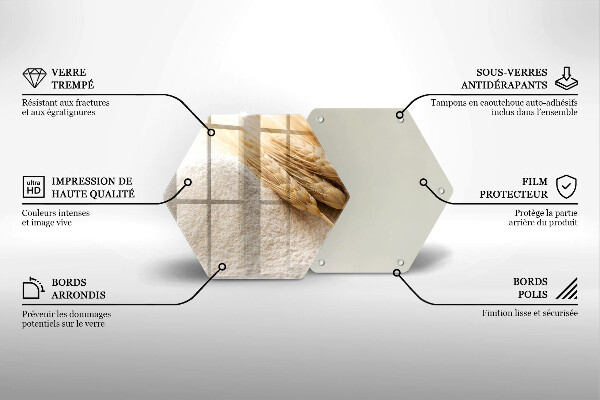 Tocător sticlă Făină și spice