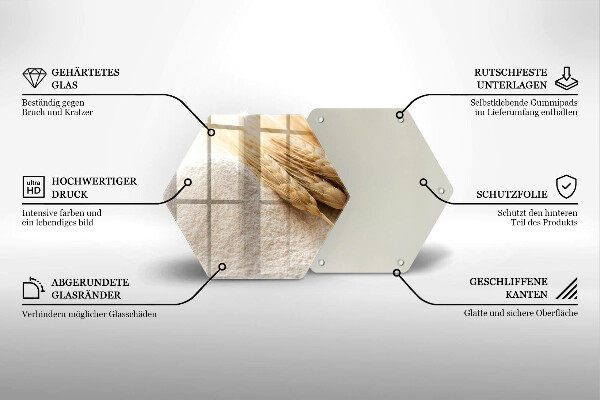 Tocător sticlă Făină și spice