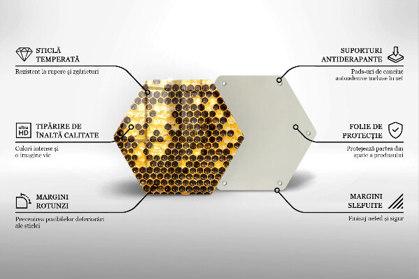 Tocător sticlă Fagure de miere