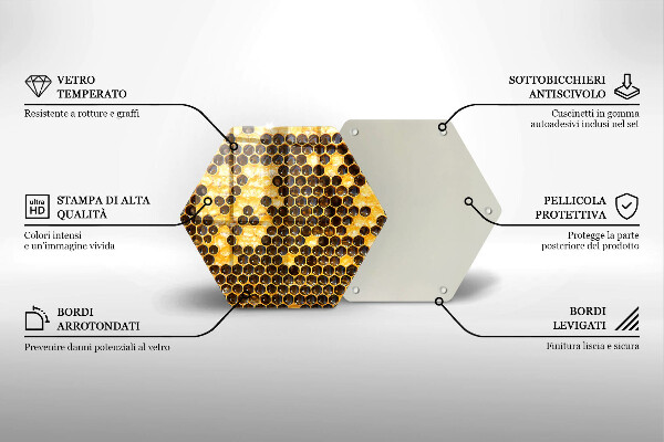 Tocător sticlă Fagure de miere