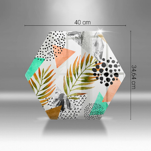 Tocător sticlă Model de frunze Boho