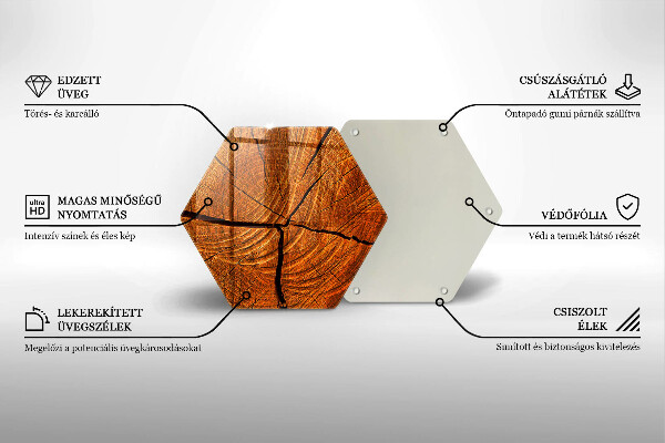 Tocător de bucătărie Structura trunchiului din lemn
