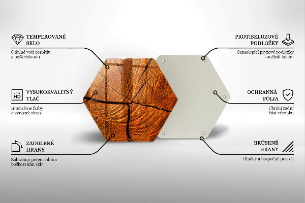 Tocător de bucătărie Structura trunchiului din lemn