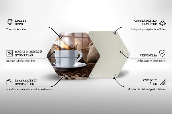 Tocător de bucătărie ceașcă și boabe de cafea