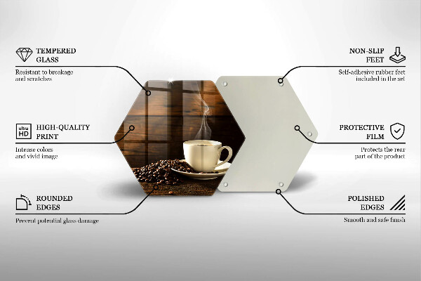 Tocător de bucătărie Cana de cafea din lemn