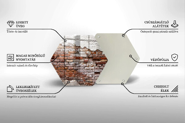 Tocător de bucătărie Zid vechi de cărămidă și beton