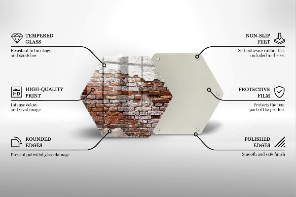 Tocător de bucătărie Zid vechi de cărămidă și beton