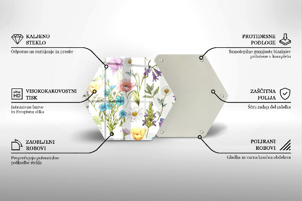 Tocător de bucătărie Ilustrație cu flori