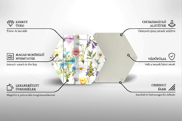Tocător de bucătărie Ilustrație cu flori
