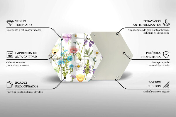 Tocător de bucătărie Ilustrație cu flori