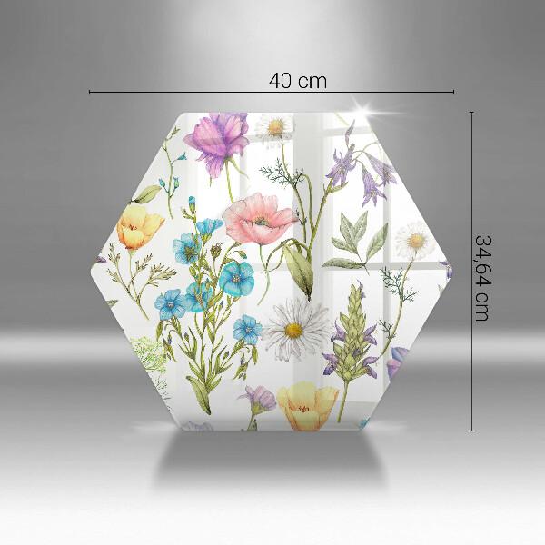 Tocător de bucătărie Ilustrație cu flori