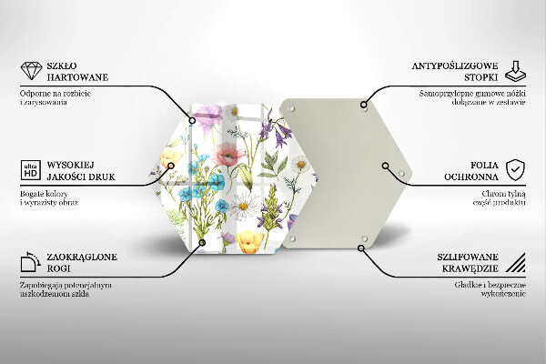 Tocător de bucătărie Ilustrație cu flori