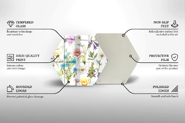 Tocător de bucătărie Ilustrație cu flori