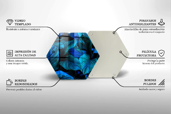 Tocător sticlă Frunzele vegetației junglei