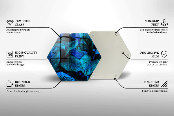 Tocător sticlă Frunzele vegetației junglei