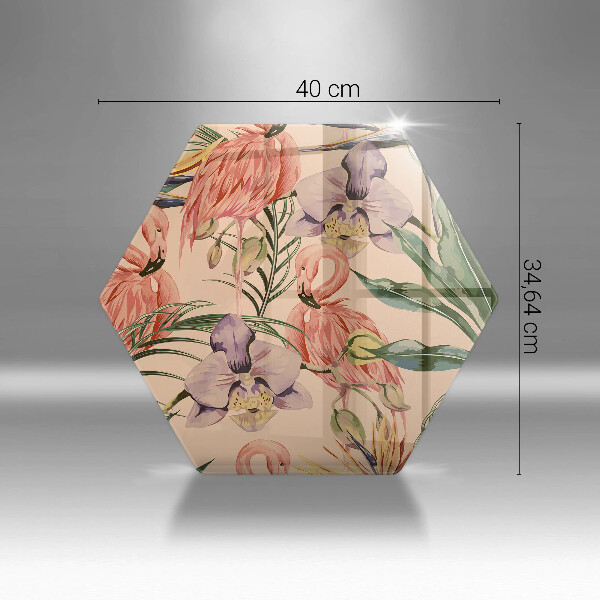 Tocător sticlă Ilustrație cu flamingo