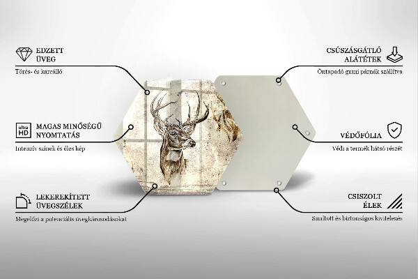 Tocător de bucătărie Ilustrație de animale de cerb