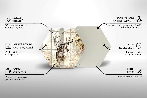 Tocător de bucătărie Ilustrație de animale de cerb