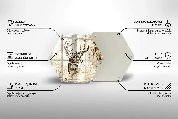 Tocător de bucătărie Ilustrație de animale de cerb