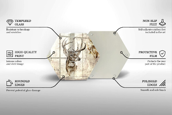 Tocător de bucătărie Ilustrație de animale de cerb