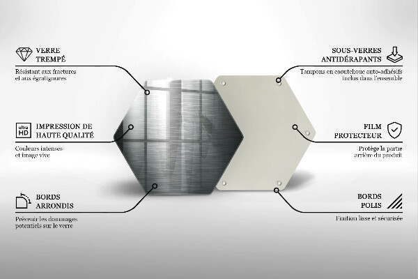 Tocător de bucătărie Textura metalică