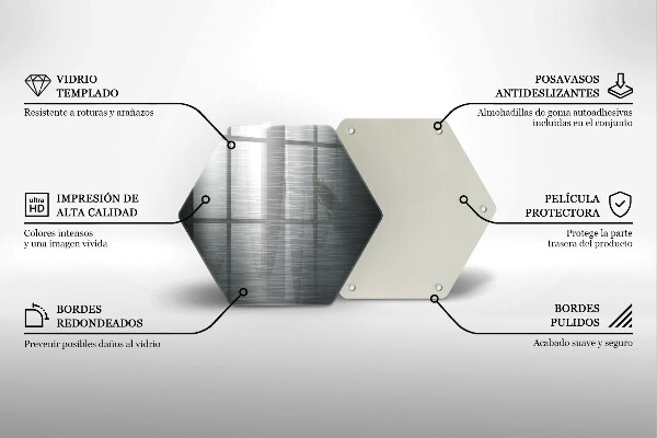 Tocător de bucătărie Textura metalică