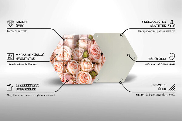 Tocător de bucătărie Buchet de trandafiri delicati