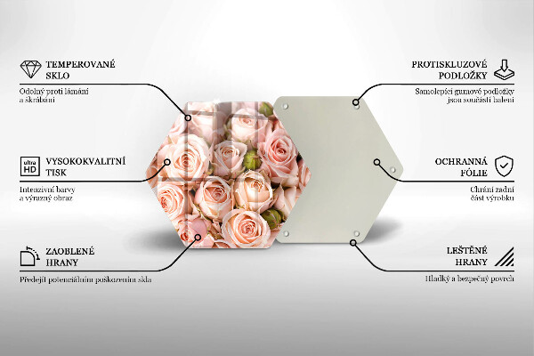 Tocător de bucătărie Buchet de trandafiri delicati