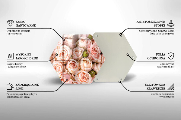 Tocător de bucătărie Buchet de trandafiri delicati