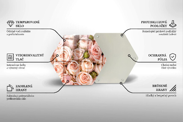 Tocător de bucătărie Buchet de trandafiri delicati