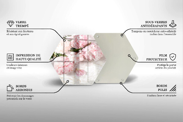 Tocător de bucătărie Flori delicate de trandafiri