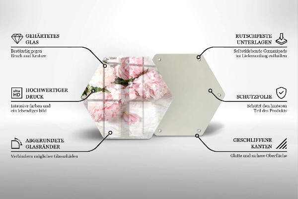 Tocător de bucătărie Flori delicate de trandafiri