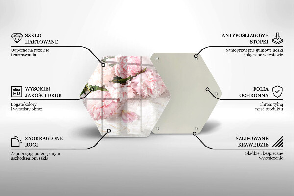 Tocător de bucătărie Flori delicate de trandafiri