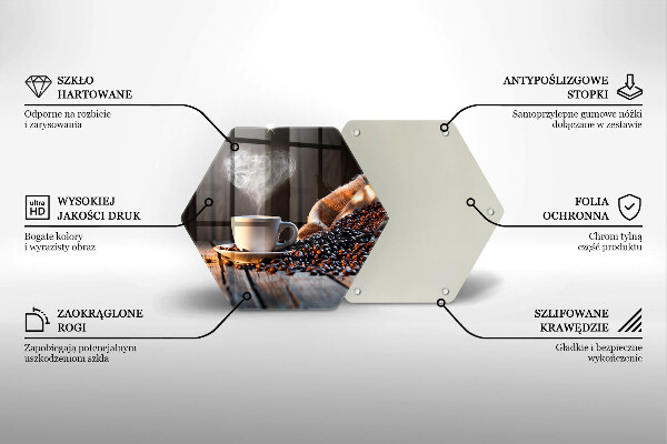 Tocător de bucătărie ceașcă de cafea și inimă