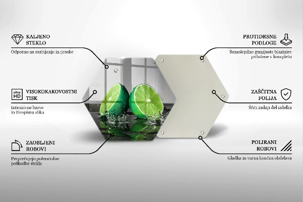 Tocător de bucătărie Lime suculente și apă