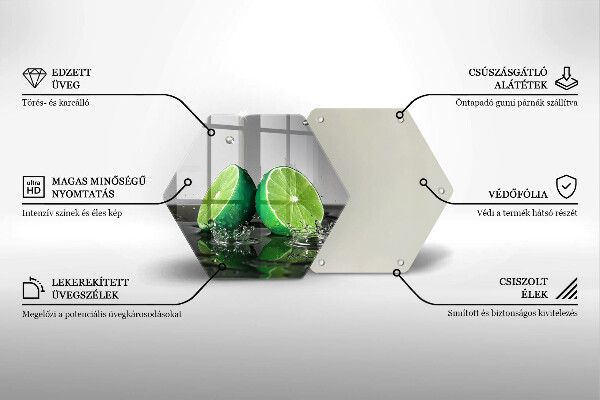 Tocător de bucătărie Lime suculente și apă
