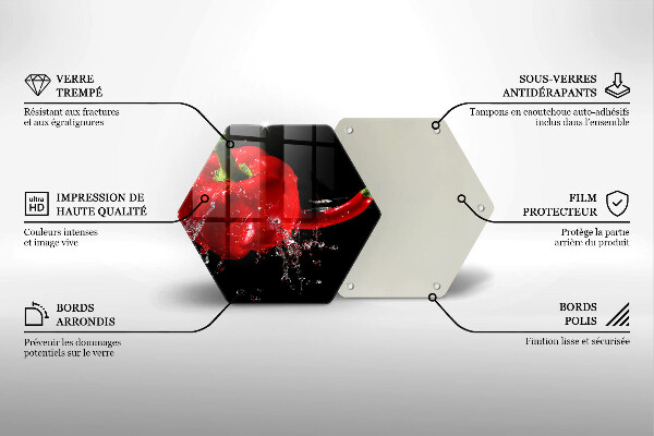 Tocător de bucătărie Ardei roșii în apă