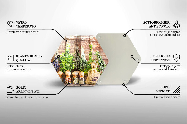 Tocător de bucătărie Ierburi condimente și lemn